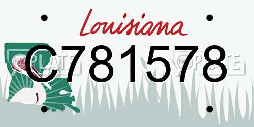 C781578 Louisiana License Plate