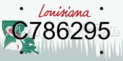 C786295 Louisiana License Plate
