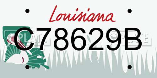 C78629B Louisiana License Plate