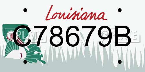 C78679B Louisiana License Plate