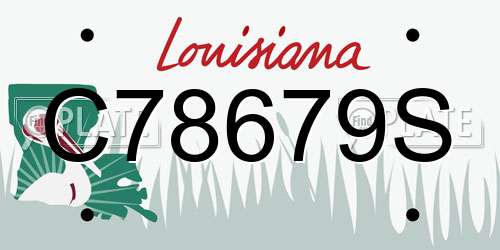C78679S Louisiana License Plate