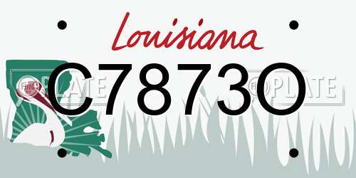 C7873O Louisiana License Plate