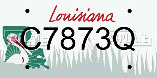 C7873Q Louisiana License Plate