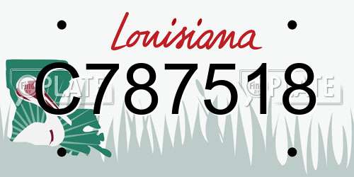 C787518 Louisiana License Plate