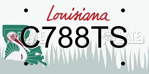 C788TS Louisiana License Plate