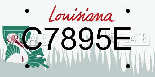 C7895E Louisiana License Plate