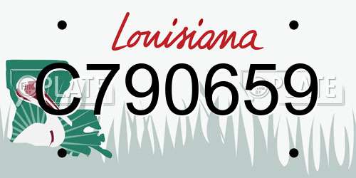 C790659 Louisiana License Plate