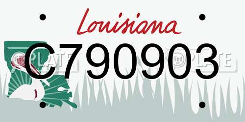 C790903 Louisiana License Plate
