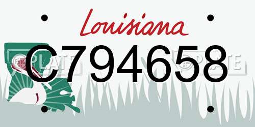 C794658 Louisiana License Plate