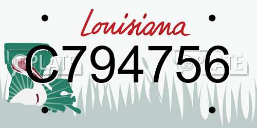 C794756 Louisiana License Plate