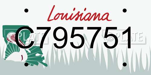 C795751 Louisiana License Plate