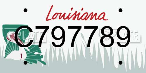 C797789 Louisiana License Plate