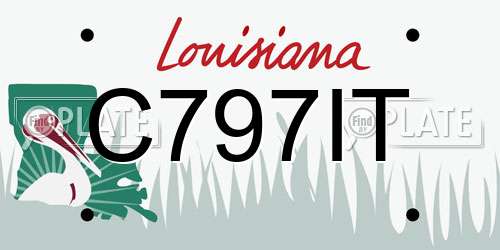 C797IT Louisiana License Plate
