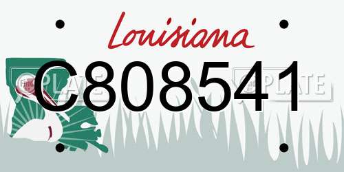C808541 Louisiana License Plate