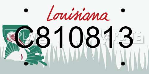 C810813 Louisiana License Plate
