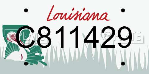 C811429 Louisiana License Plate