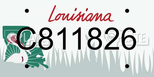 C811826 Louisiana License Plate