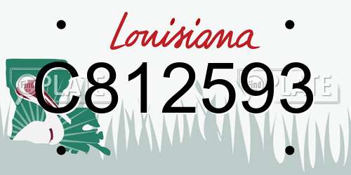 C812593 Louisiana License Plate