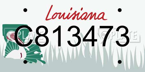 C813473 Louisiana License Plate