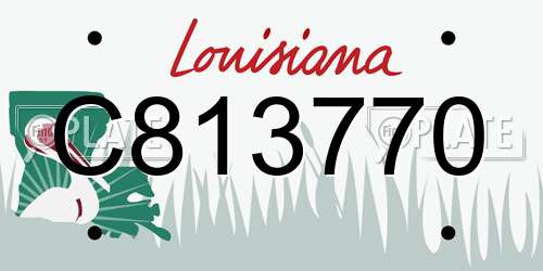 C813770 Louisiana License Plate