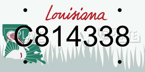 C814338 Louisiana License Plate