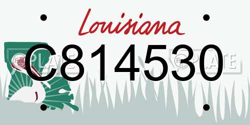 C814530 Louisiana License Plate