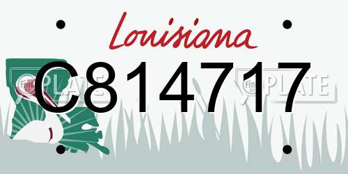 C814717 Louisiana License Plate