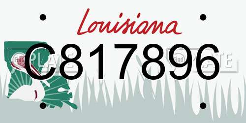 C817896 Louisiana License Plate