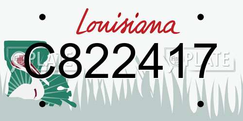 C822417 Louisiana License Plate
