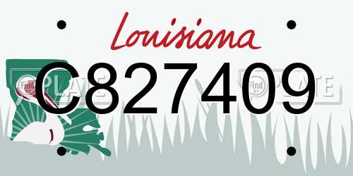 C827409 Louisiana License Plate