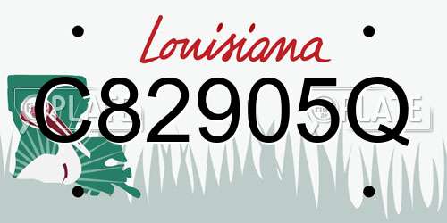 C82905Q Louisiana License Plate