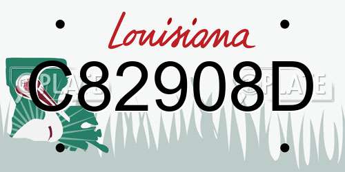 C82908D Louisiana License Plate