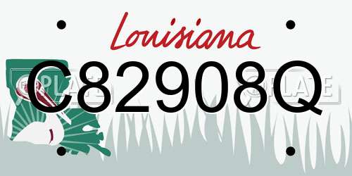 C82908Q Louisiana License Plate