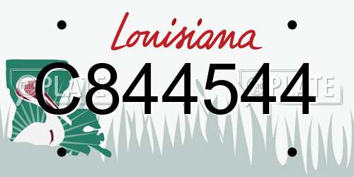 C844544 Louisiana License Plate