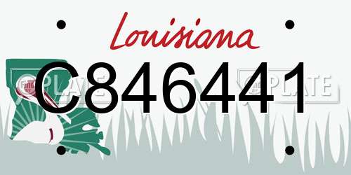 C846441 Louisiana License Plate