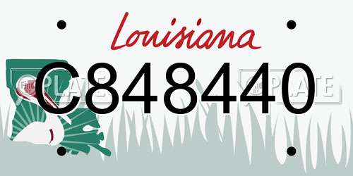 C848440 Louisiana License Plate