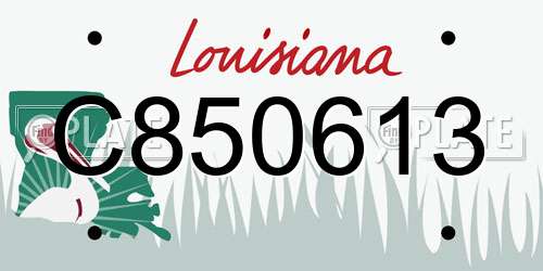C850613 Louisiana License Plate