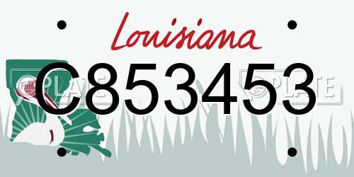 C853453 Louisiana License Plate