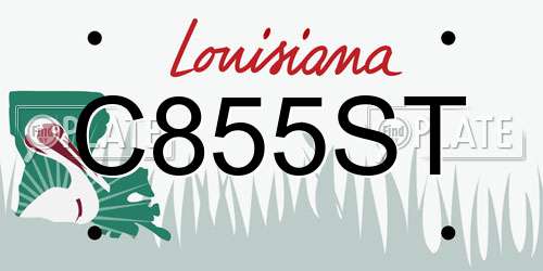 C855ST Louisiana License Plate