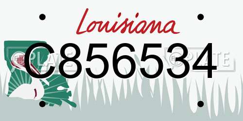C856534 Louisiana License Plate