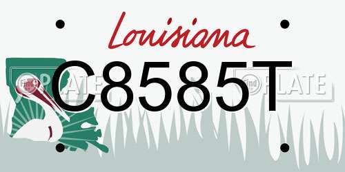 C8585T Louisiana License Plate