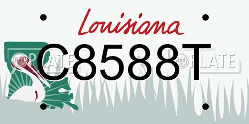 C8588T Louisiana License Plate