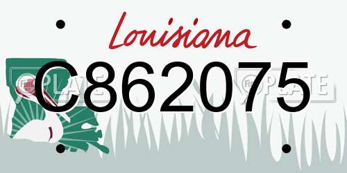 C862075 Louisiana License Plate