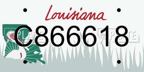 C866618 Louisiana License Plate
