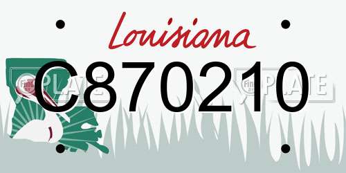 C870210 Louisiana License Plate
