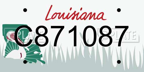 C871087 Louisiana License Plate