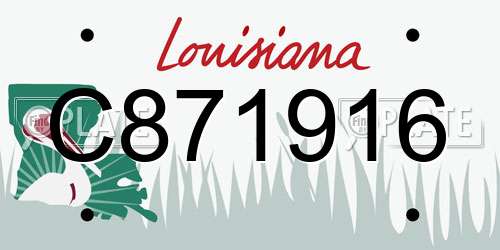 C871916 Louisiana License Plate