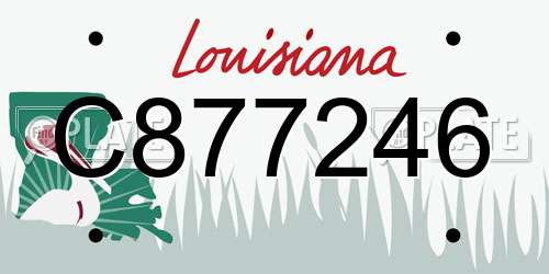 C877246 Louisiana License Plate