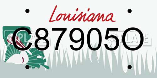 C87905O Louisiana License Plate