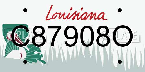 C87908O Louisiana License Plate